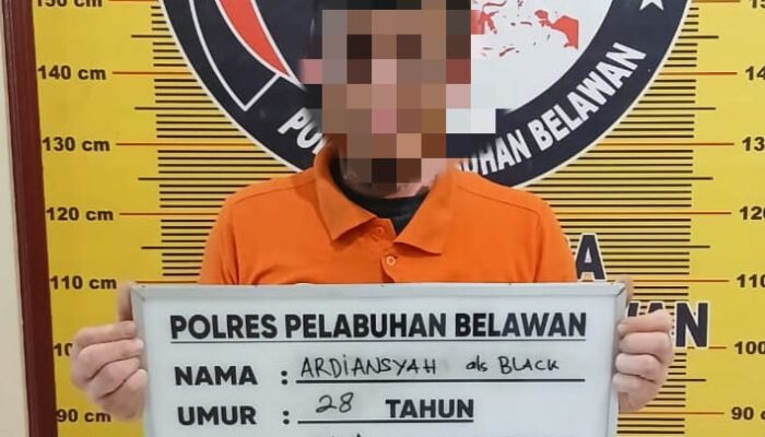 Polres Pelabuhan Belawan Ringkus Pengedar Sabu di Komplek Uka Terjun