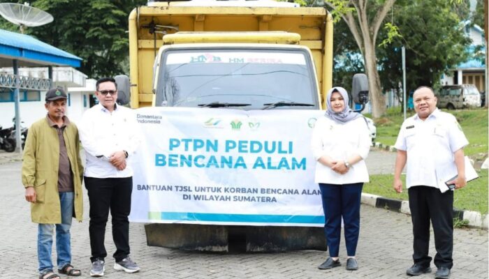 Percepat Pemulihan Pasca Bencana, PTPN IV PalmCo Kerahkan Puluhan Alat Berat