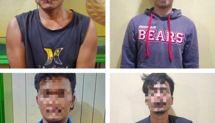 Personil Polsek Dolok Masihul Bekuk Empat Pelaku Curas