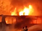 Bus Rosalina Indah Terbakar di Tol Sragen