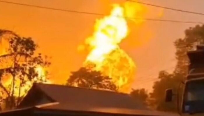 Ledakan Pipa Gas PT TGI Hanguskan Rumah Warga Inhil