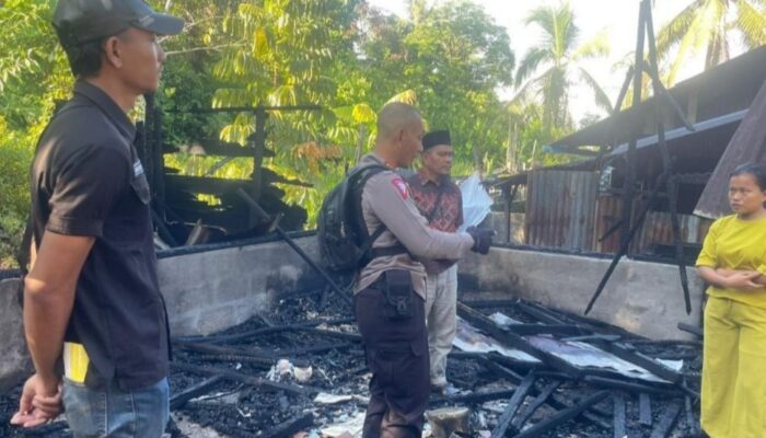 Pria di Tapteng Nekat Bakar Rumah Sendiri Hingga Ludes