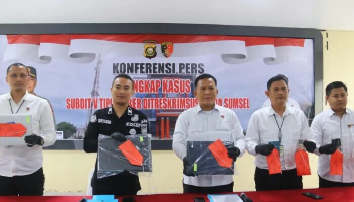 Ditreskrimsus Polda Sumsel Gerebek Markas Promosi Judol