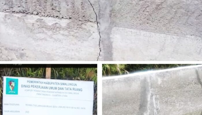 Proyek Irigasi Lokkung Raya Simalungun Retak Hingga Menuai Protes