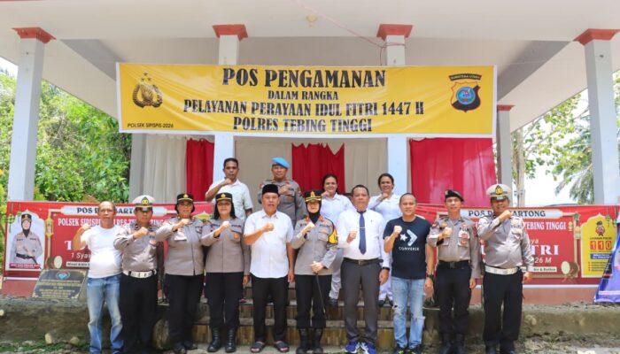 Kapolres Tebing Tinggi Tinjau Pos PAM di Desa Bartong