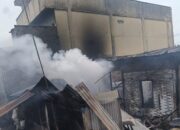 Unit Reskrim Polsek Dolok Masihul Cek TKP Kebakaran Rumah