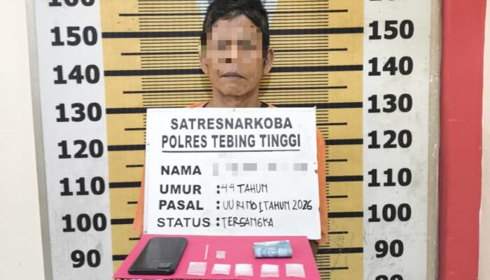 Satresnarkoba Polres Tebingtinggi Ciduk Pengedar Sabu
