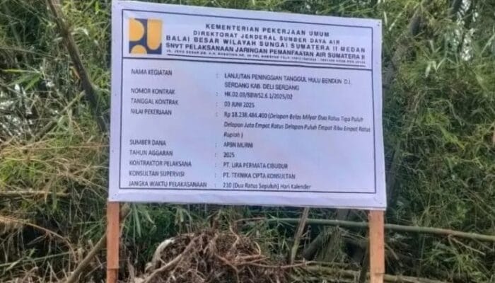 RCW Bakal Laporkan Dugaan Korupsi Proyek Tanggul DAS BWS Sumatera II Rp18,2 Miliar