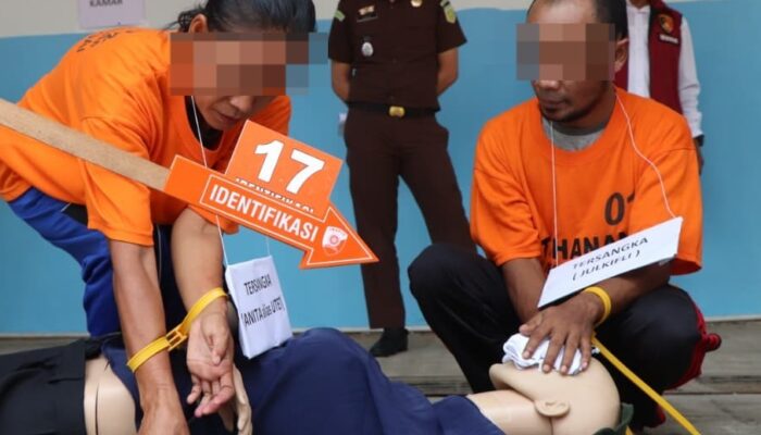 Polres Sergai Gelar Rekonstruksi Pembunuhan Ibu Rumahtangga