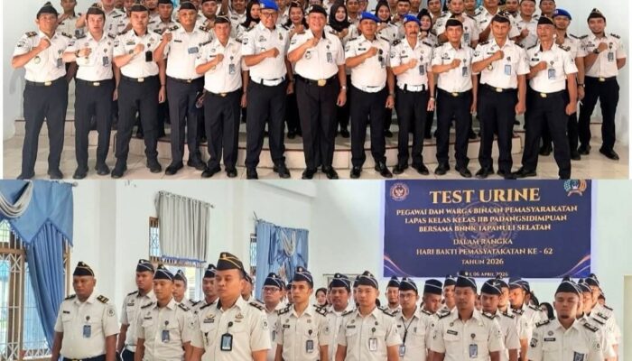 Puluhan Pegawai Lapas Padangsidimpuan Naik Pangkat