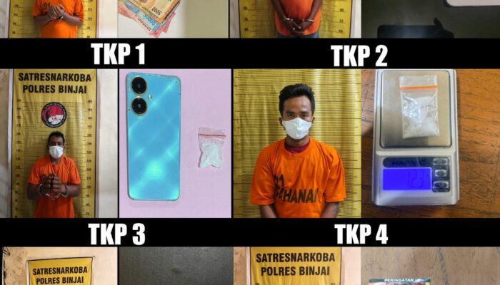 Dalam Sepekan, Polisi Berhasil Tangkap 6 Pengedar Narkoba di Binjai