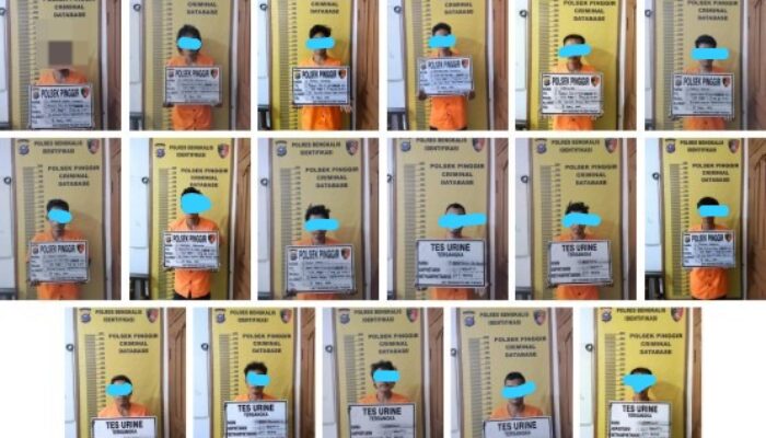 Belasan Pelaku Diamankan dari Penggerebekan di ‘Jalan Neraka’ Bengkalis