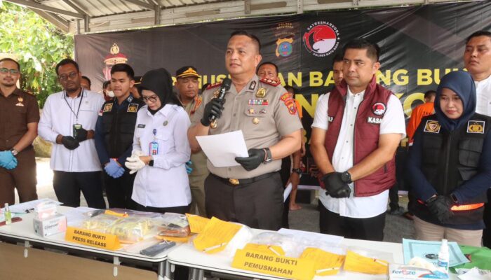 Polres Batu Bara Ungkap dan Musnahkan 1.210,07 Gram Narkotika