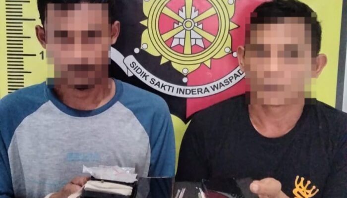 ‘Dikibuskan’ Warga, Dua Terduga Pengedar Sabu Diringkus