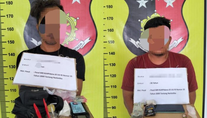 Polsek Padang Bolak Ringkus Dua Pengedar Sabu di Portibi