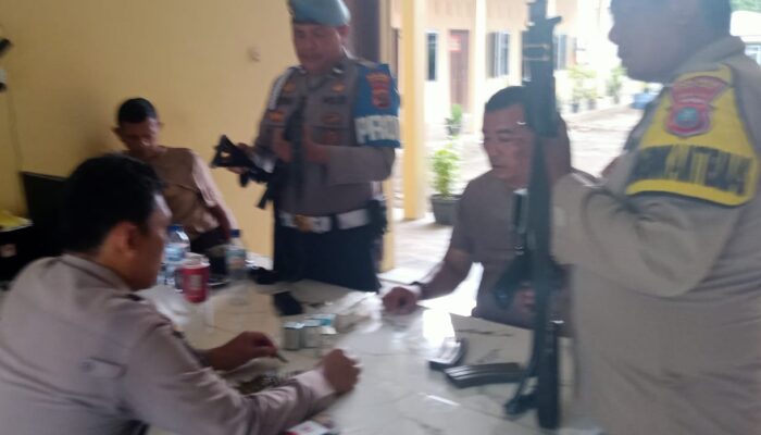 Datangi Polres Sergai, Propam Polda Sumut Periksa Senpi Dinas