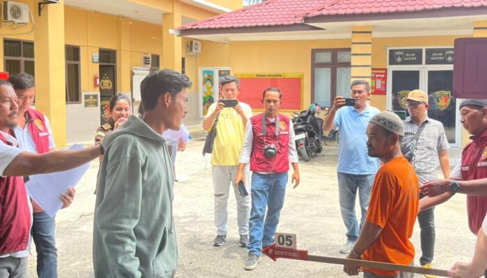 Polres Sergai Gelar Rekonstruksi Kasus Pembunuhan di Sungai Buaya