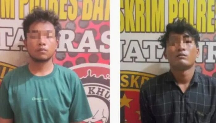 Polres Batu Bara Amankan Dua Pencuri di Desa Sumber Padi