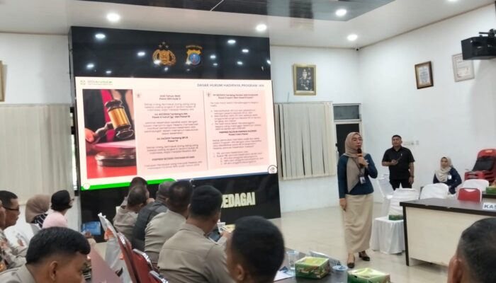 Personel Polres Sergai Ikuti Sosialisasi Manfaat Program JKN