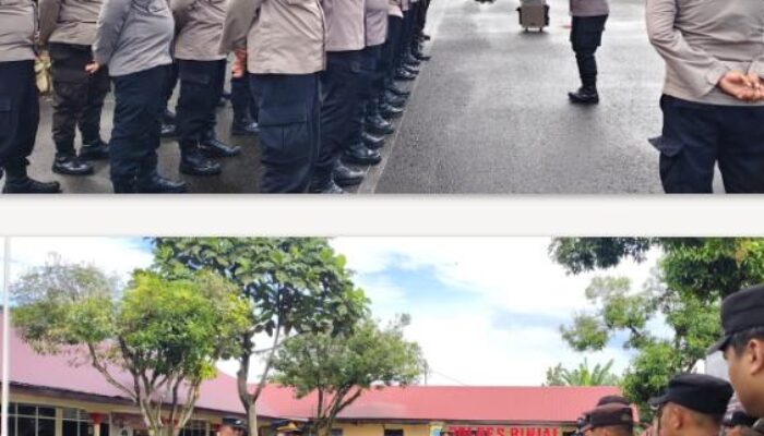 Kapolres Pimpin Apel Gabungan Sat Binmas Polres Binjai