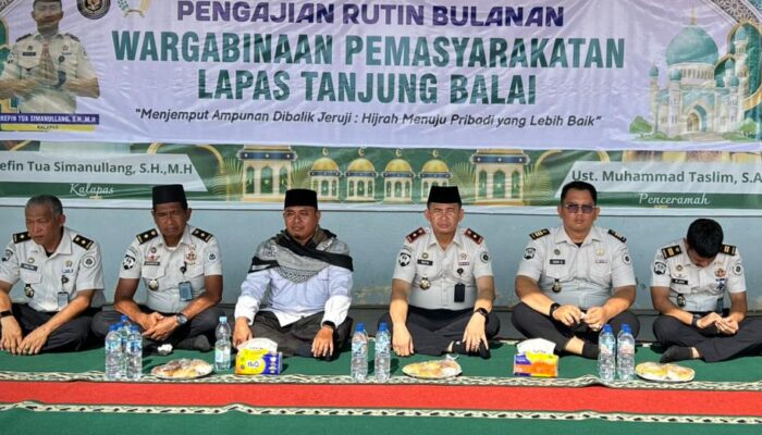 Bina Kepribadian WBP, Lapas Kelas IIB TBA Gelar Pengajian Rutin