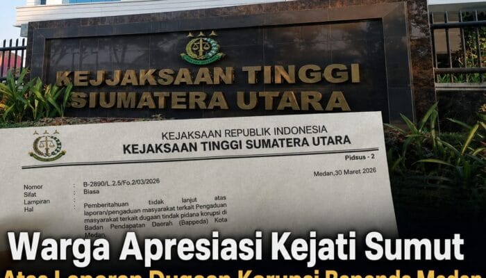 Kejati Sumut Tindaklanjuti Laporan Dugaan Korupsi di Bapenda Medan