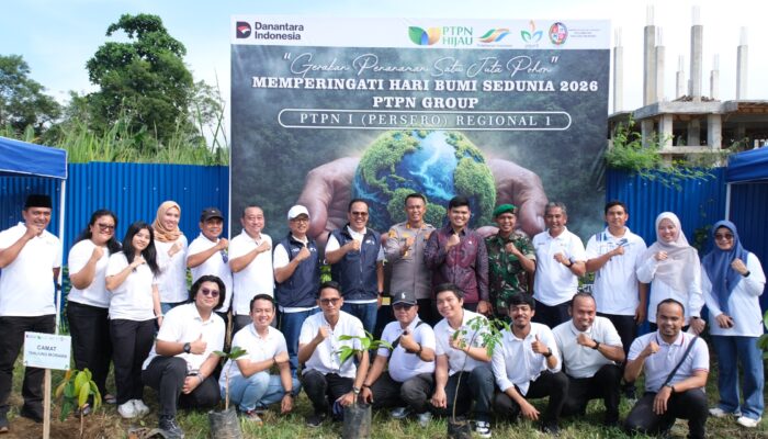 Peringati Hari Bumi 2026, PTPN I Regional 1 Tanam 300 Pohon di Deli Serdang