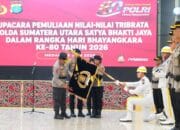 Polda Sumut Gelar Upacara Pemuliaan Nilai-nilai Tribrata Satya Bhakti Jaya