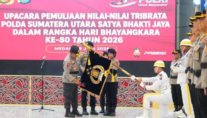 Polda Sumut Gelar Upacara Pemuliaan Nilai-nilai Tribrata Satya Bhakti Jaya