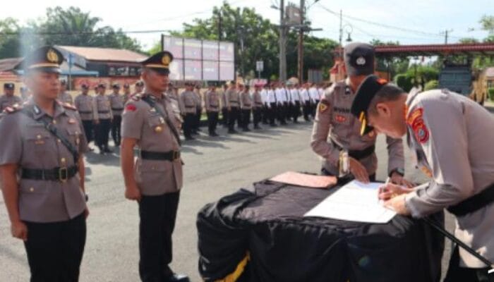 Kapolresta Deli Serdang Pimpin Sertijab Kasat Reskrim dan Kapolsek Jajaran