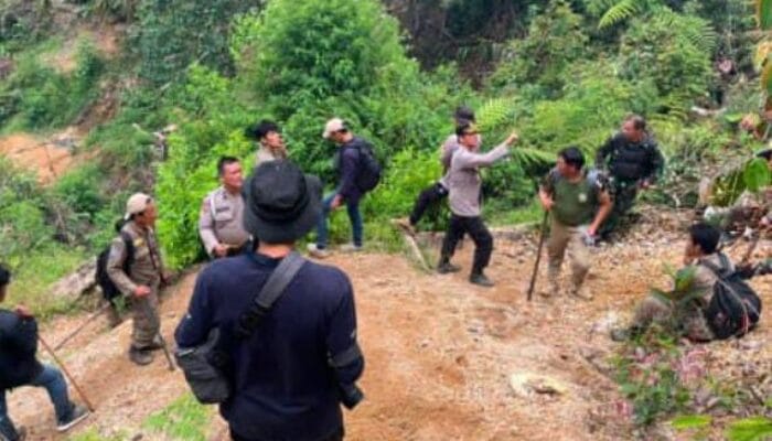 Ratusan Personil Gabungan Tertibkan Tambang Emas Ilegal di Dairi