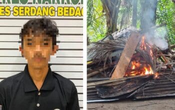 Polres Sergai Gerebek Sarang Narkoba di Sungai Buaya
