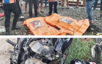 Motor Tertabrak Kereta Api di Sergai, Dua Orang Tewas